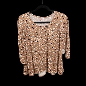 The ZigZag Stripe | Leopard Print Blouse | 2XL